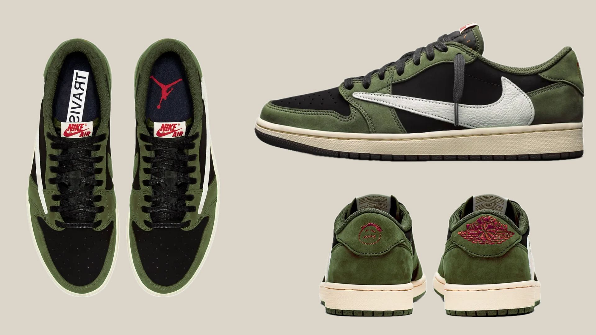 Travis Scott x Air Jordan 1 Low Olive Black